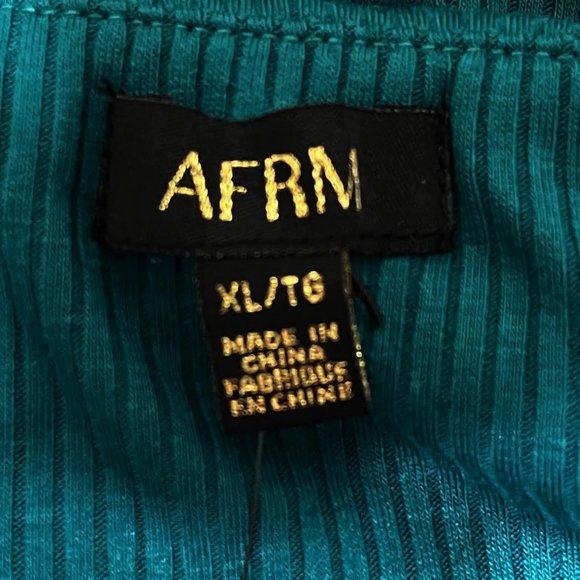 AFRM XL Nia Long Sleeve On Off Shoulder Emerald Green Bodysuit NWT - Picture 4 of 7